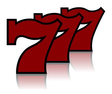 Üç Kişilik şanslı yedili vektör çizim