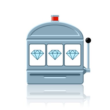 Elmas slot makinesidir simge vektör çizim