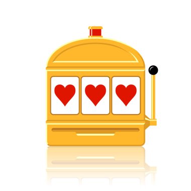Kalp slot makinesidir simge vektör çizim