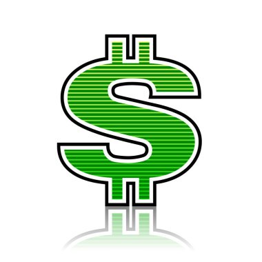 Dolar simgesi vektör illüstrasyonu