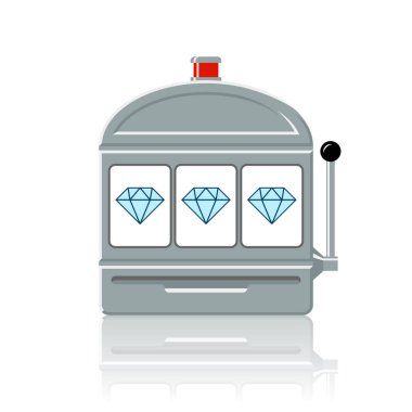 Elmas slot makinesidir simge vektör çizim