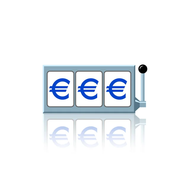 Euro ranura carretes icono vector ilustración — Vector de stock