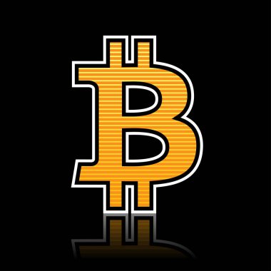 Bitcoin simgesi vektör illüstrasyonu