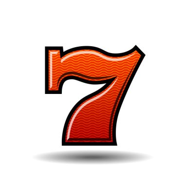 Slot makinesidir yedi renk vektör çizim çizgili