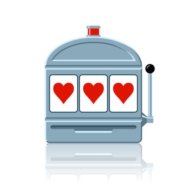 Kalp slot makinesidir simge vektör çizim