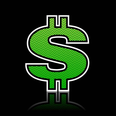 Dolar simgesi vektör illüstrasyonu