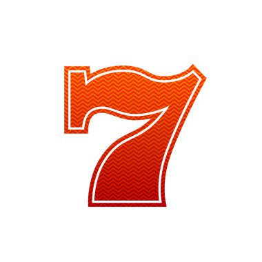 Slot makinesidir yedi renk vektör çizim çizgili