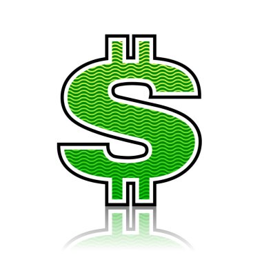 Dolar simgesi vektör illüstrasyonu