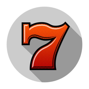 Slot makinesidir yedi renk vektör çizim çizgili