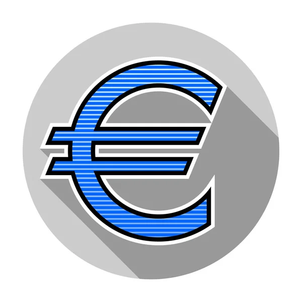 Euro icon flat design vector illustration — Stock Vector