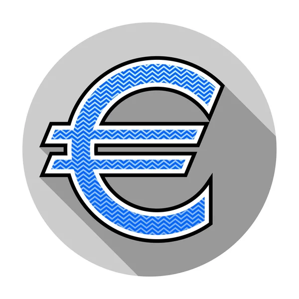 Euro icon flat design vector illustration — Stock Vector