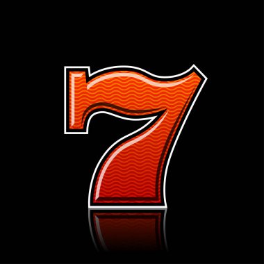 Slot makinesidir yedi renk vektör çizim çizgili