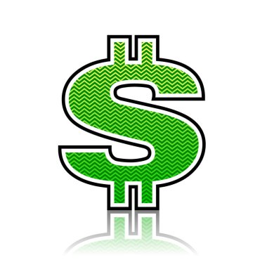 Dolar simgesi vektör illüstrasyonu