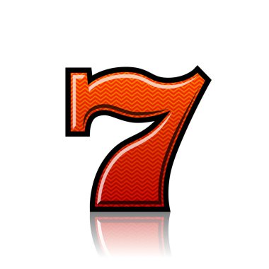 Slot makinesidir yedi renk vektör çizim çizgili