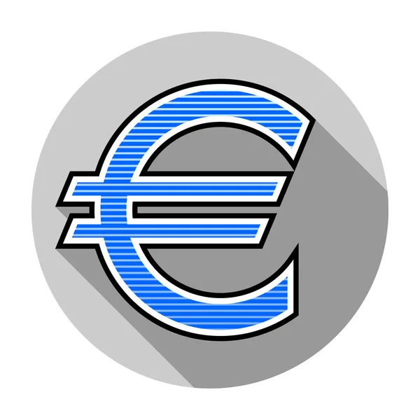Euro simgesi düz tasarım vektör çizim — Stok Vektör