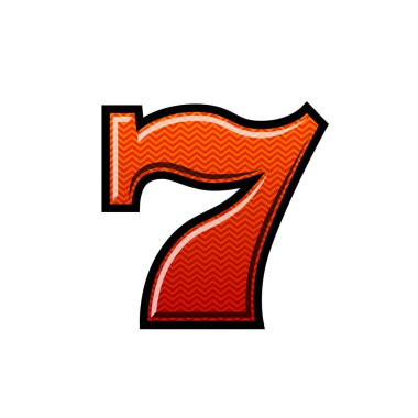 Slot makinesidir yedi renk vektör çizim çizgili