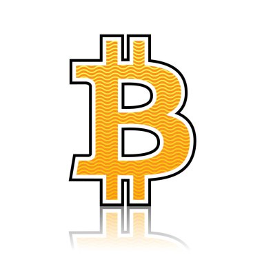 Bitcoin simgesi vektör illüstrasyonu