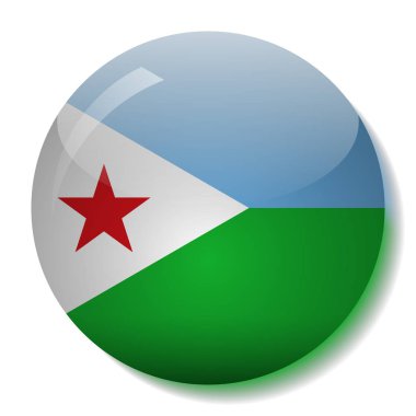 Cibuti bayrağı düğmesini vektör çizim cam
