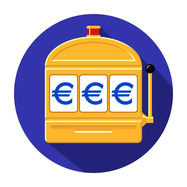 Euro slotmachine pictogram vectorillustratie — Stockvector