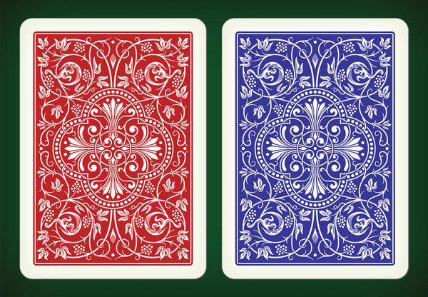 Back side design - playing cards vector illustration