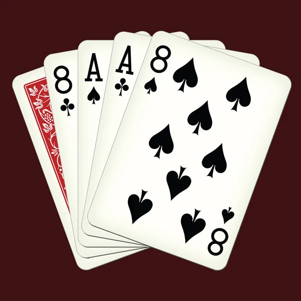 Deadman Hand - kaarten vectorillustratie spelen — Stockvector