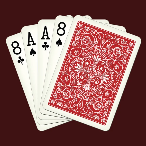 Mão do Deadman - ilustração vetorial de cartas de baralho — Vetor de Stock