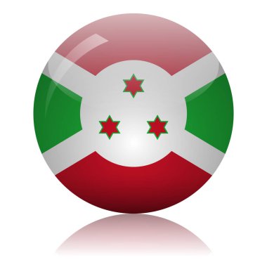 Ayna yüzey vektör illüstrasyonunda Burundi bayrak topu