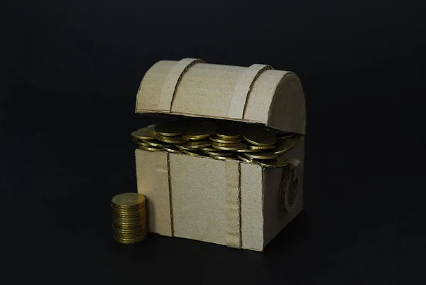 Піратські Груди Гроші Монети — стокове фото