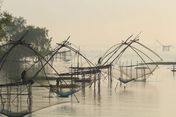 Lift Nets Catch Fish Tool Used Catch Fish Khuan Khanun — Stock Photo, Image