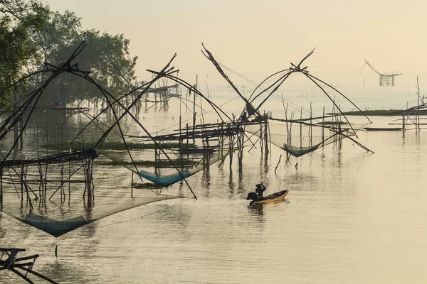 Lift Nets Catch Fish Tool Used Catch Fish Khuan Khanun — Stock Photo, Image