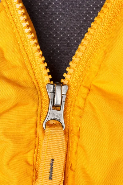 Yellow Bag Use Yellow Plastic Zipper Open — Stock Photo, Image