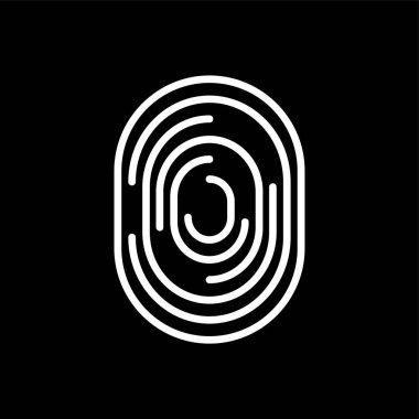 parmak izi simgesi, vektör illüstrasyonu basit tasarım