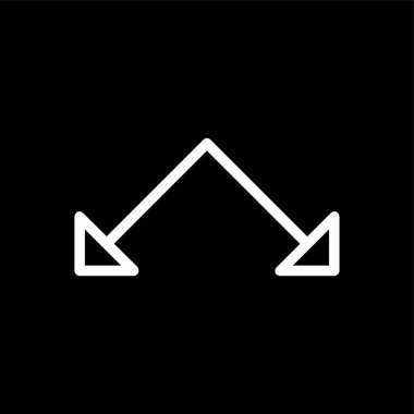 Sağ Sembol simgesi, vektör çizimi basit tasarım