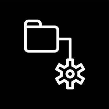 veri yönetimi simgesi, vektör illüstrasyonu basit tasarım