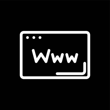 Www simgesi, vektör illüstrasyonu basit tasarım