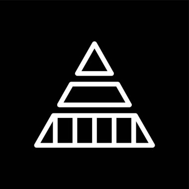 piramit simgesi, vektör illüstrasyonu basit tasarım