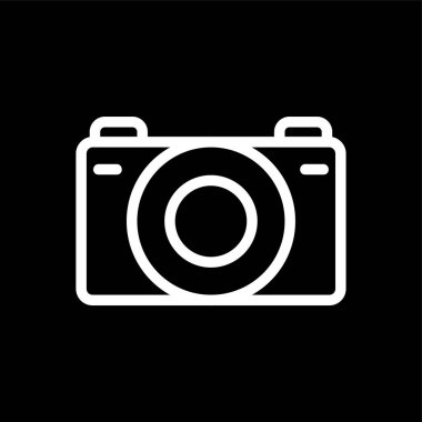 kamera simgesi, vektör illüstrasyonu basit tasarım