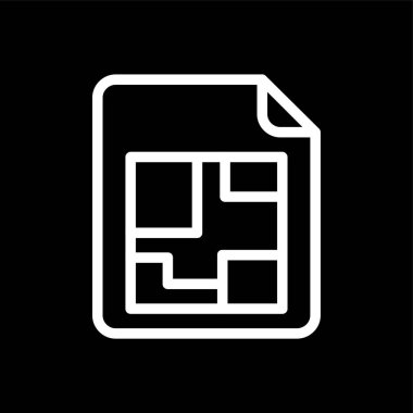 Bluerint simgesi, vektör illüstrasyonu basit tasarım