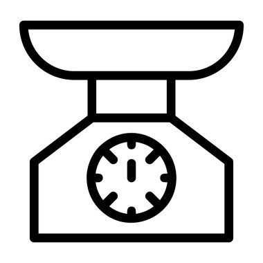 Ölçek simgesi, vektör illüstrasyonu basit tasarım