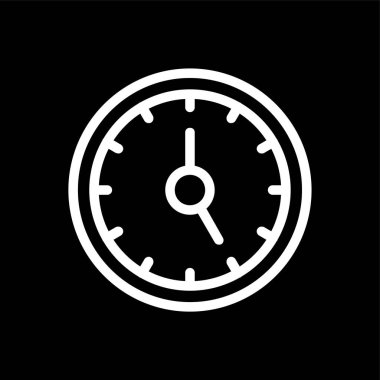 Saat simgesi, vektör illüstrasyonu basit tasarım