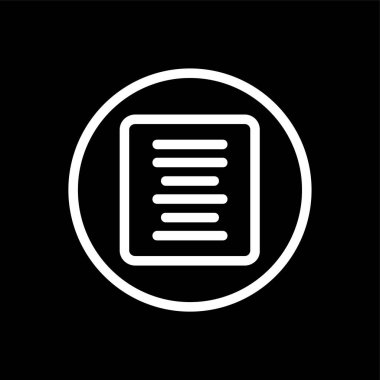 Orta Hizalama simgesi, vektör illüstrasyonu basit tasarım