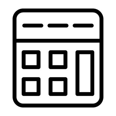 Calculator icon, vector illustration simple design