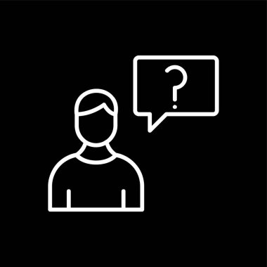 düşünce simgesi, vektör illüstrasyonu basit tasarım