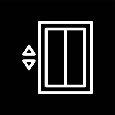 Asansör simgesi, vektör illüstrasyonu basit tasarım