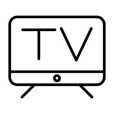 televizyon simgesi, vektör illüstrasyonu basit tasarım