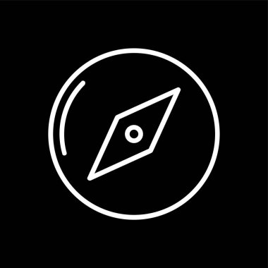 Kardinal Point simgesi, vektör illüstrasyonu basit tasarım