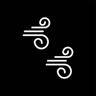 Rüzgar simgesi, vektör illüstrasyonu basit tasarım