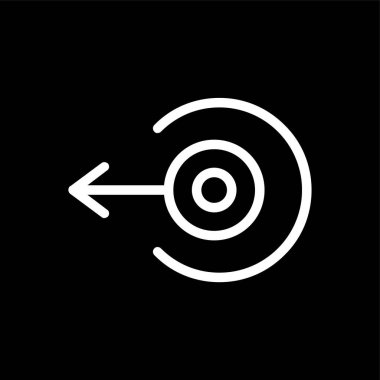 Sol Ok simgesi, vektör illüstrasyonu basit tasarım