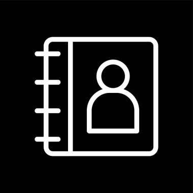 Telefon Defteri simgesi, vektör illüstrasyonu basit tasarım