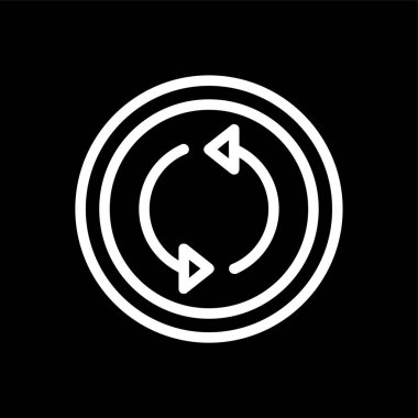 Roundabout simgesi, vektör illüstrasyonu basit tasarım